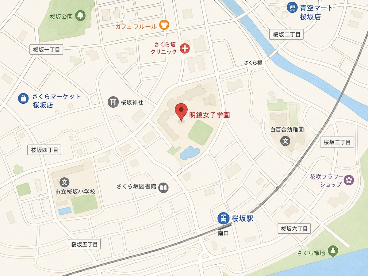 明鏡女子学園 周辺地図